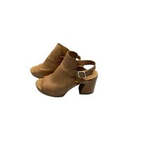 KORK-EASE Shoes Womens 9B Brown Leather San Carlos Chunky Heel Platform Sandals